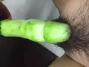 Indoesian dziewczyna Masturbation Use Cucumber
