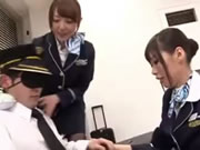 Japońska stewardesa Strapon Group Action